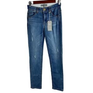 WIT & WISDOM LUXE‎ TOUCH GIRLFRIEND JEANS IN MEDIUM WASH NWT WOMEN'S SIZE 0